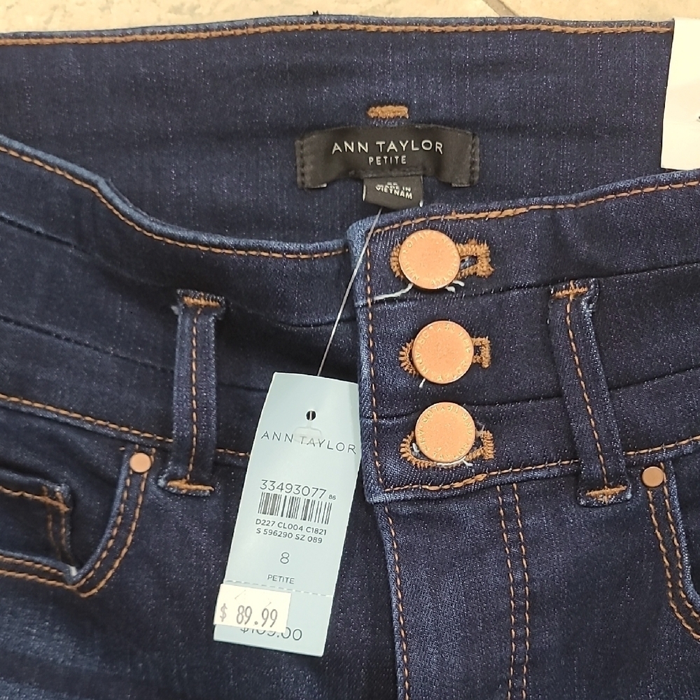 Ann Taylor High Rise Dark Blue Jeans NWT